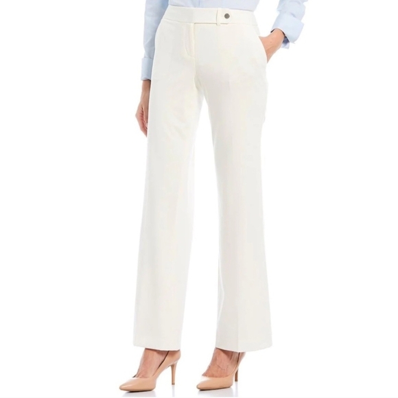 Calvin Klein Classic Fit White Trousers Size 8 - Picture 1 of 16